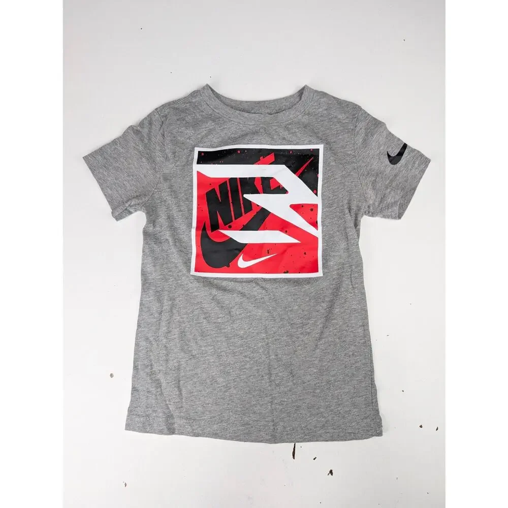 Nike Boys X-Small/Small Shorts & Tee Set - Black/White/Red/Gray